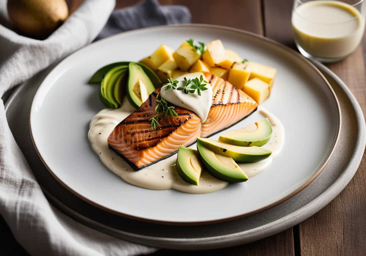 Salmon with Cream Sauce