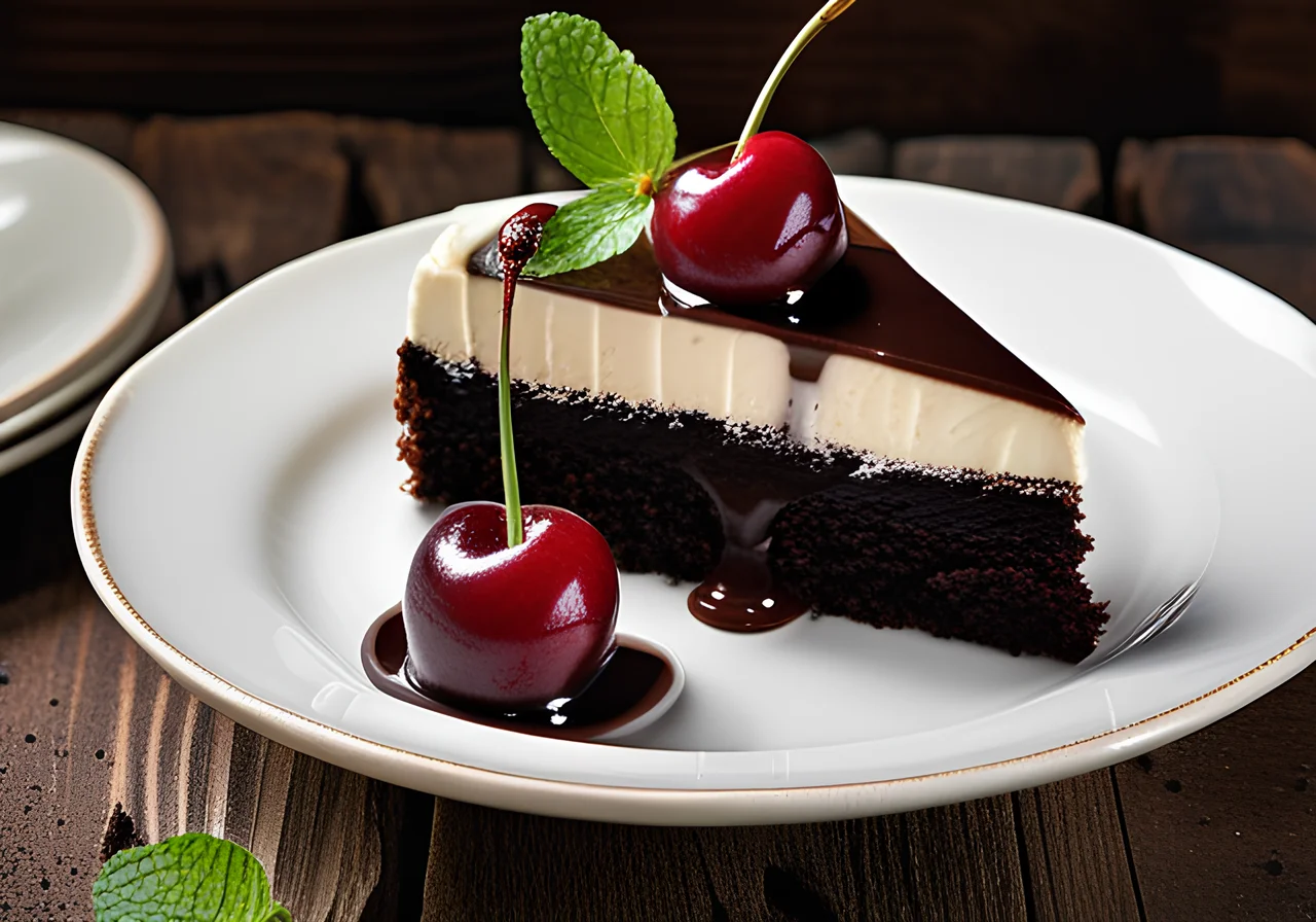 Chocolate Layers with Cherries