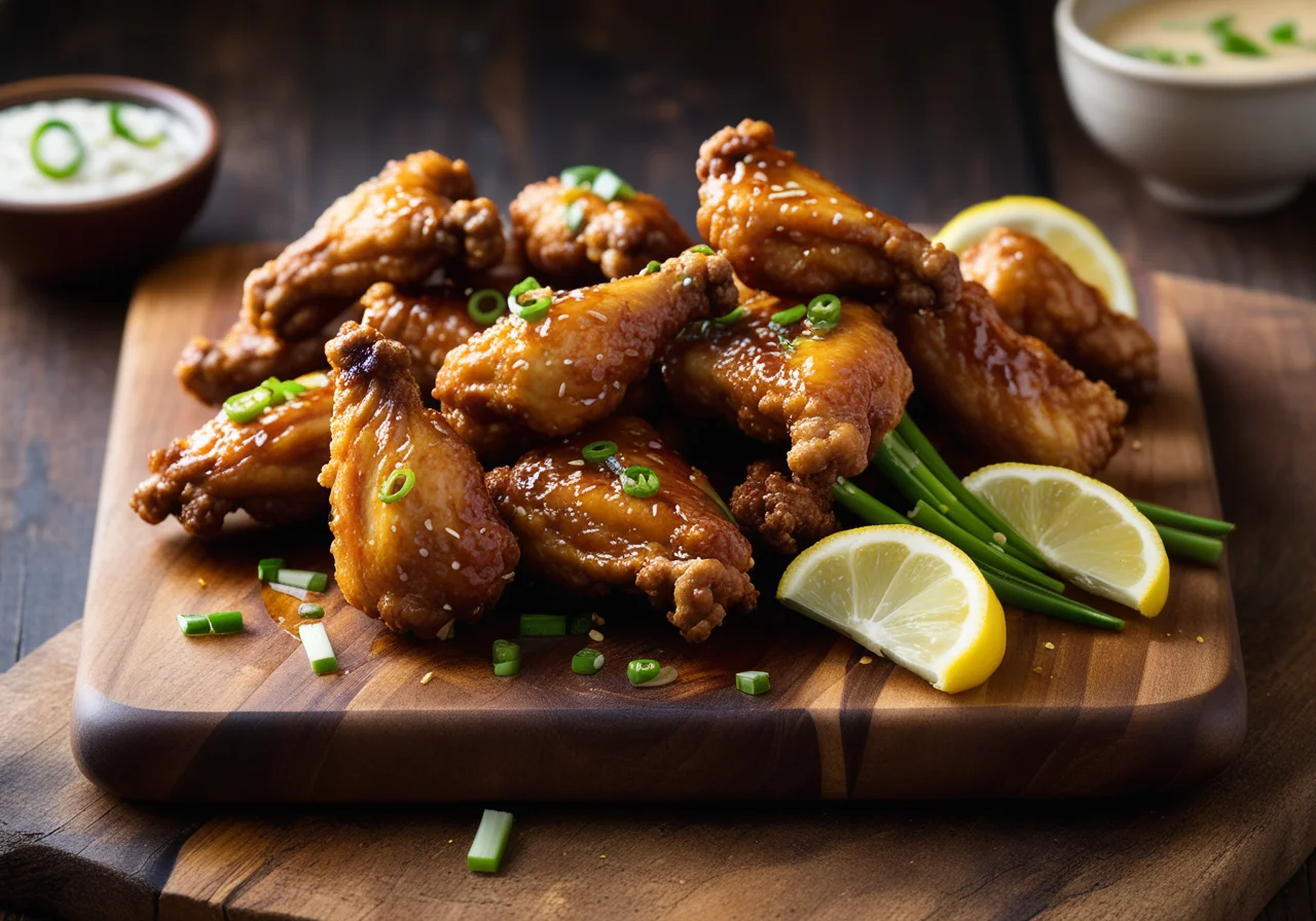 Crispy Chicken Wings with Scallions