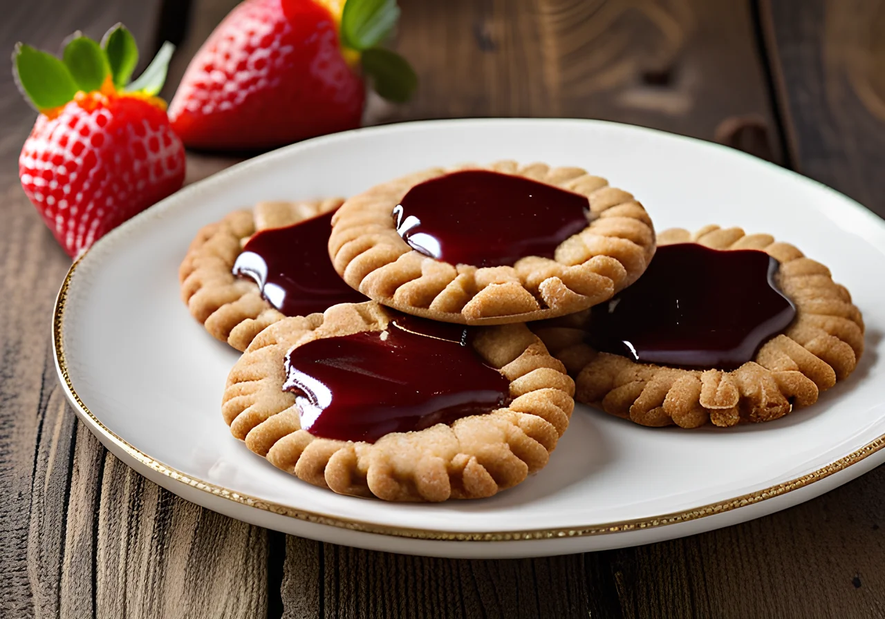 Christmas Shortbread Cookies with Jam