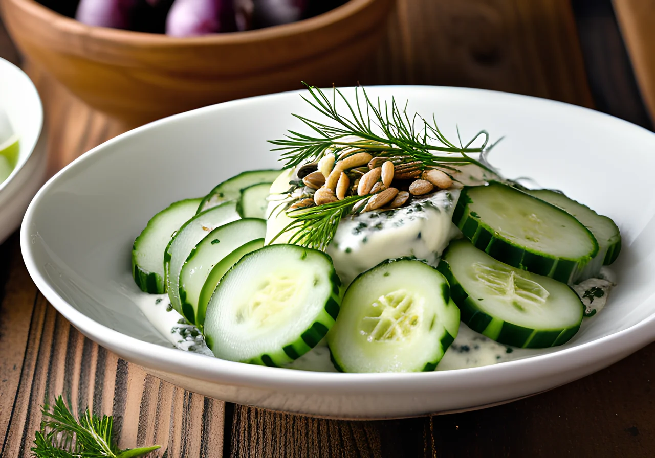 Cucumber Salad with Sour Cream