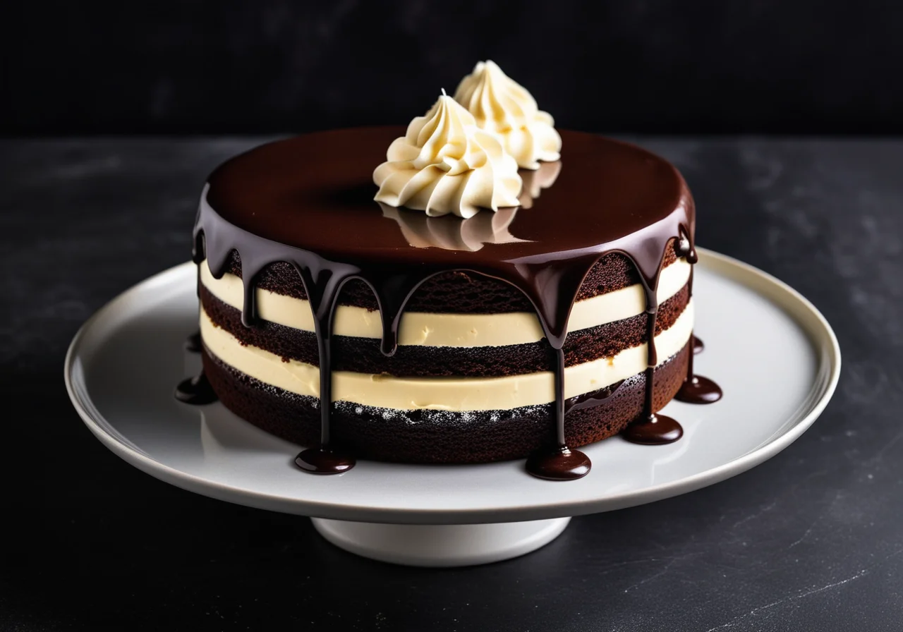Chocolate Cake with White Chocolate