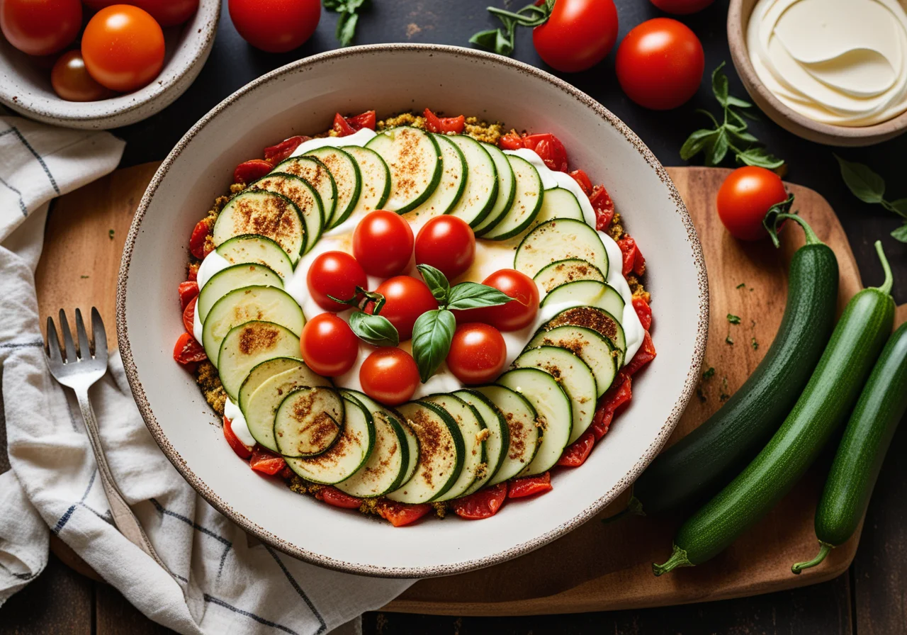 Baked Zucchini with Tomatoes