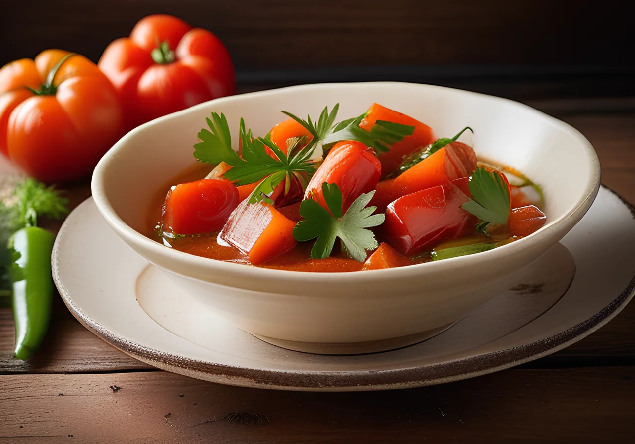 Celery, Tomato and Pepper Stew