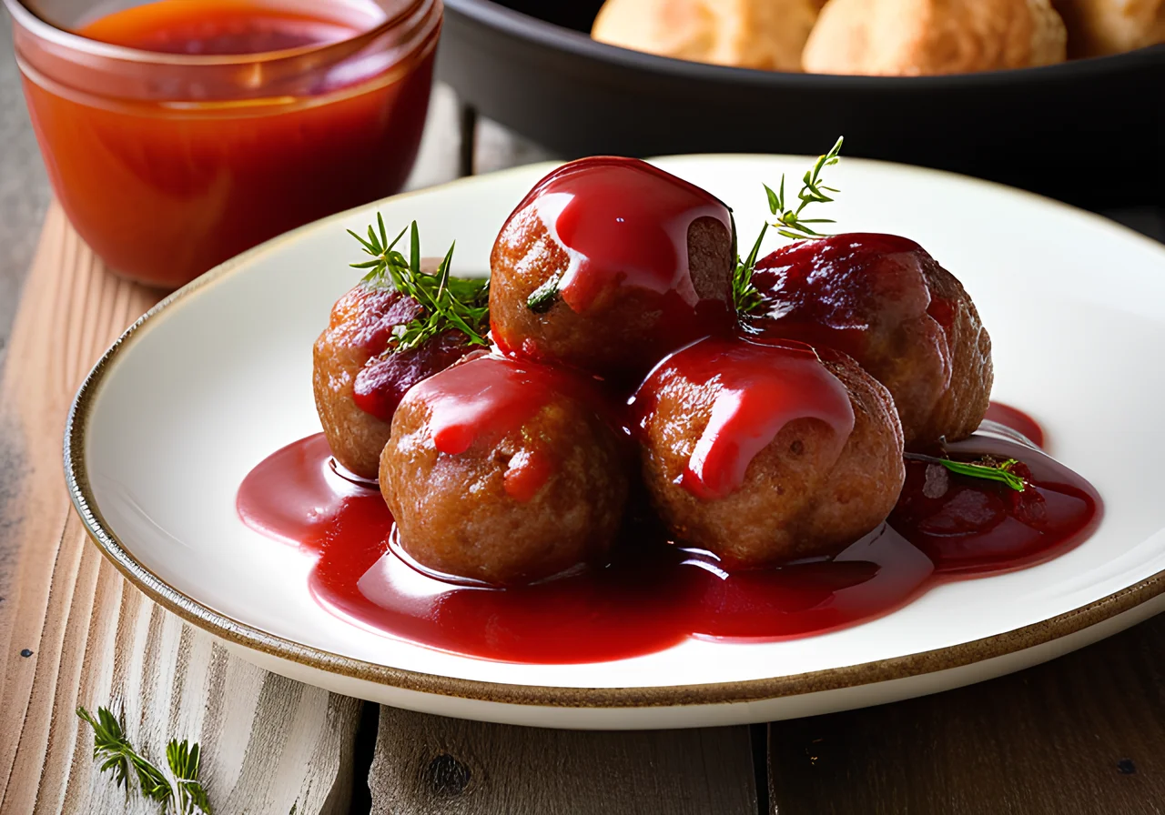 Oriental Meatballs with Cherries