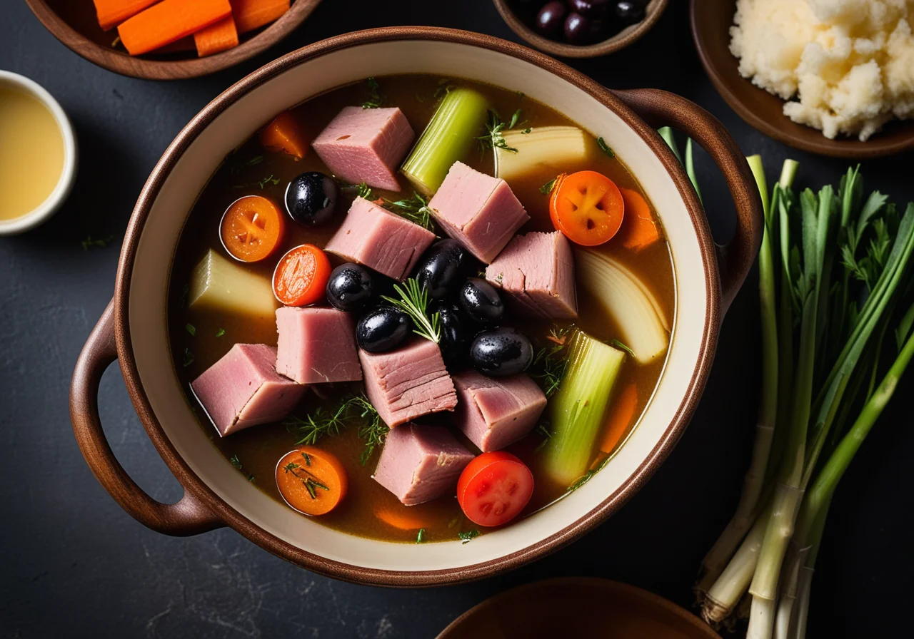 French Vegetable-Meat Pot with Ham Hock