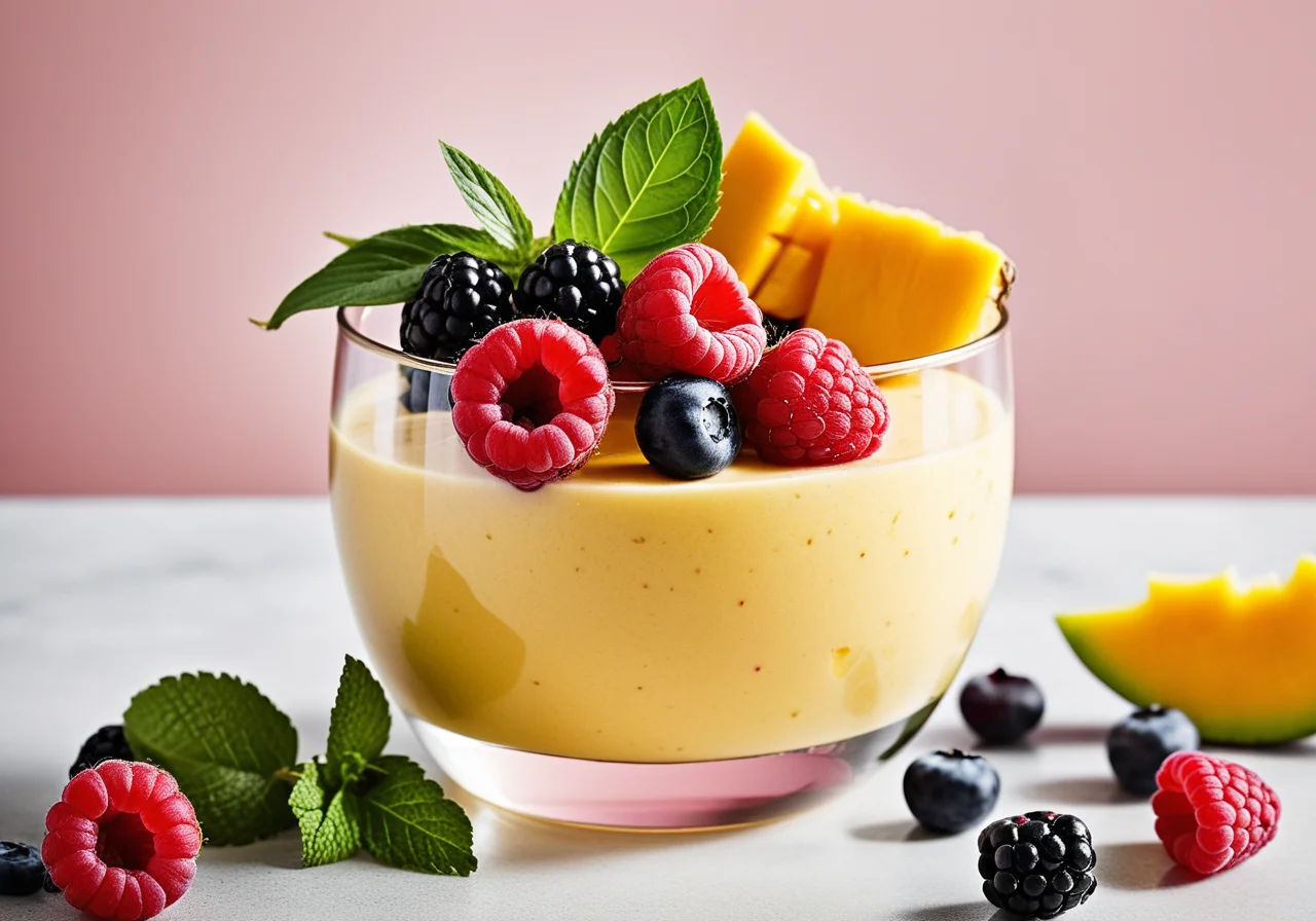 Smoothie with Fruit Skewers