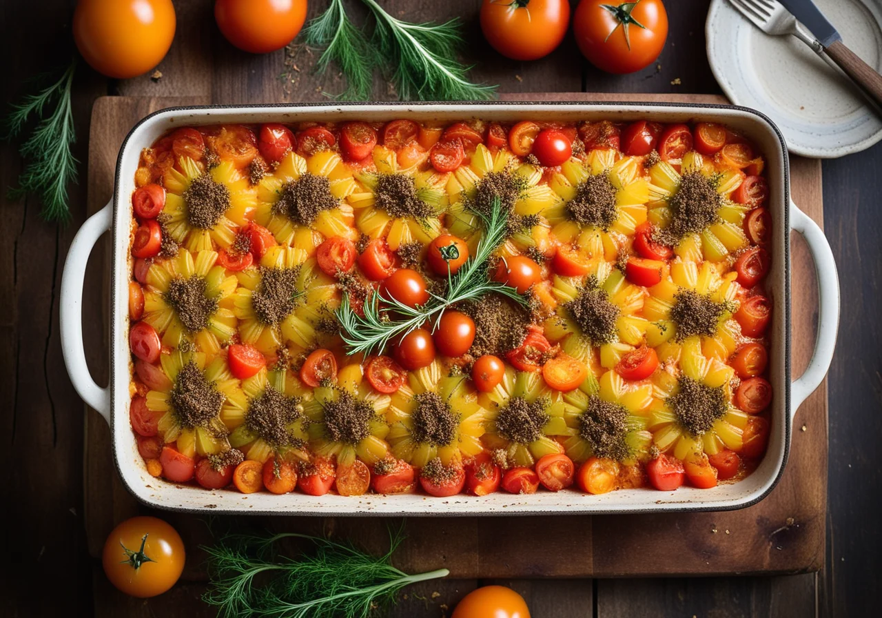 Fennel Tomato Casserole with Olives and Orange Zest