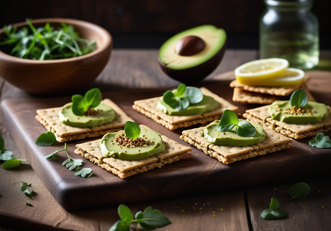 Seed Crackers with Avocado