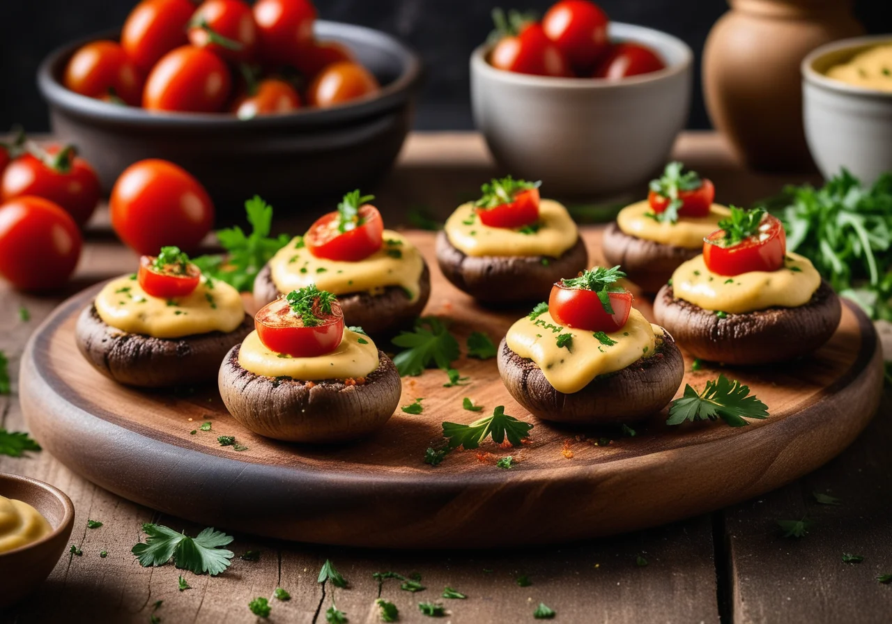 Filled Mushrooms with Potato Cream