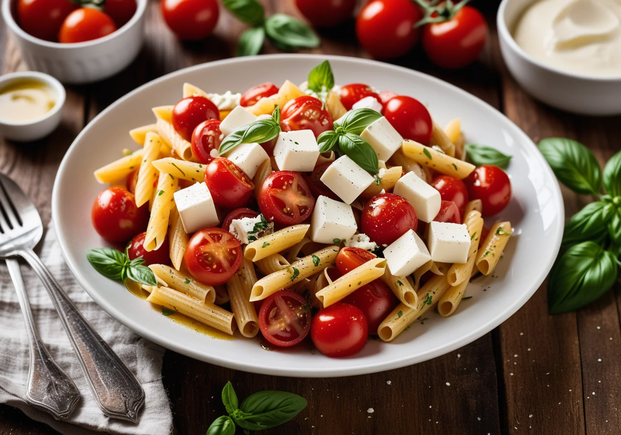 Tomato and Mozzarella Pasta Salad