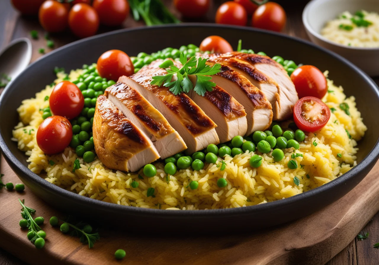 Chicken with Saffron Rice