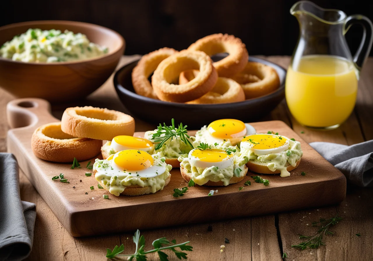 Egg salad with vinegar and oil