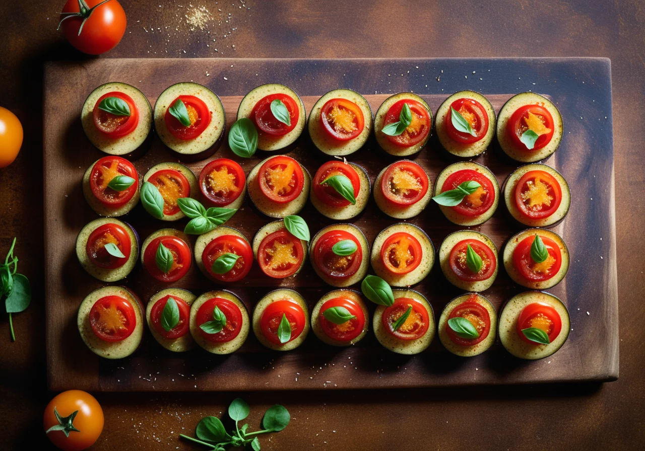 Tomato‑Eggplant Towers