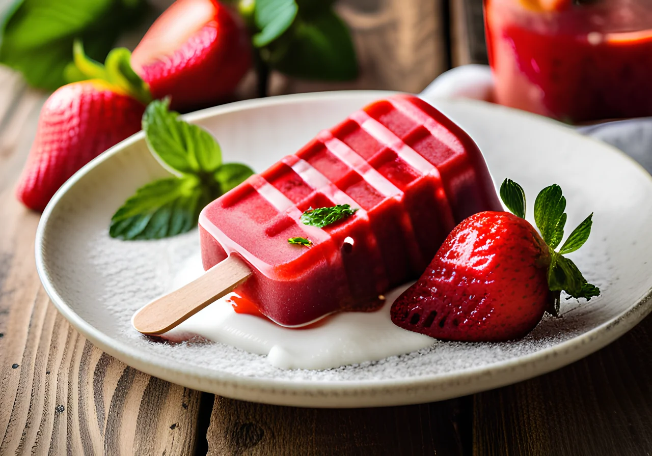 Strawberry Coconut Water Popsicles