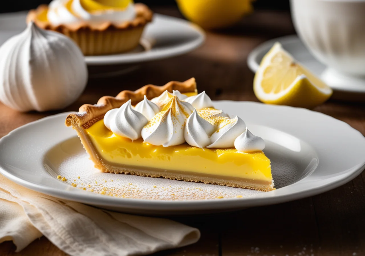 Small Lemon Tart with Meringue Cap