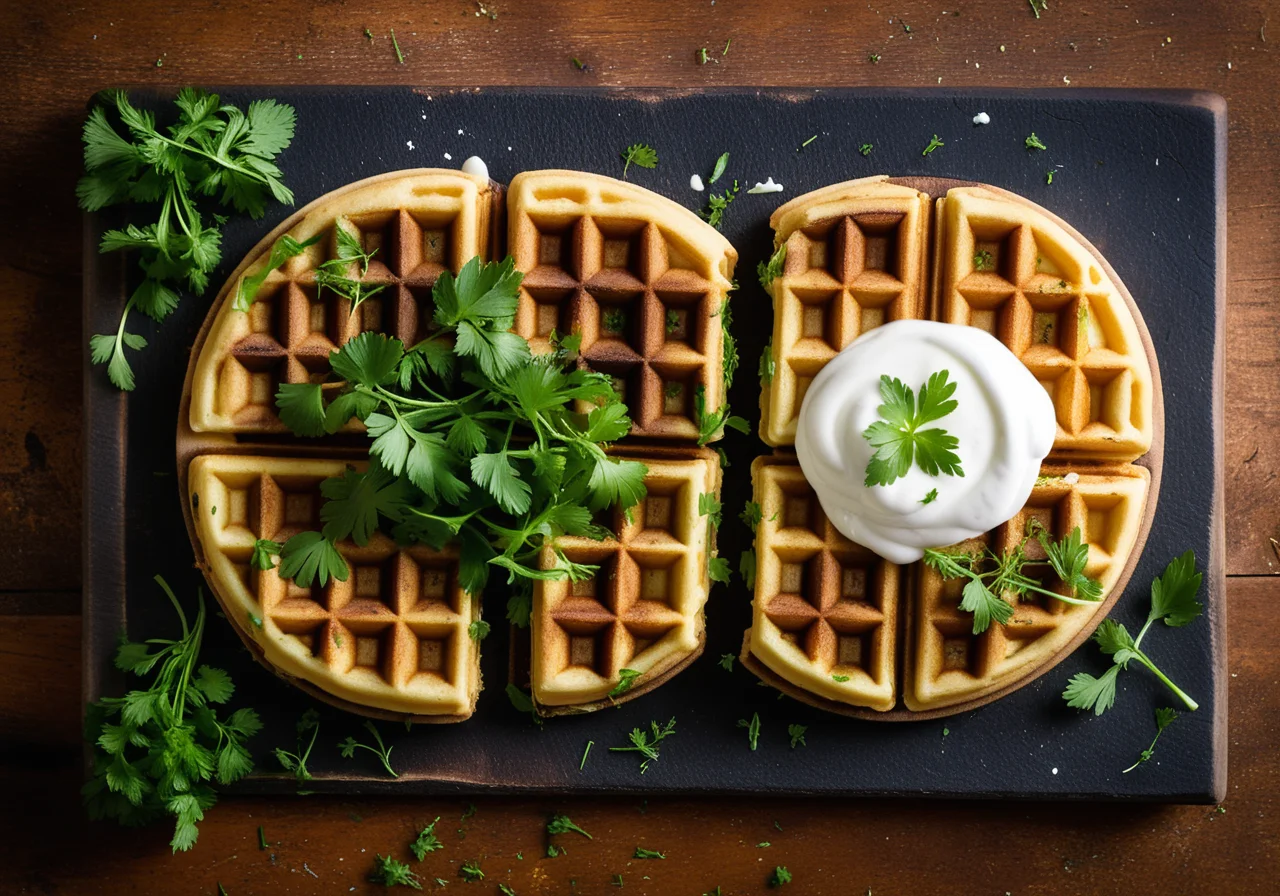 Potato Herb Waffles