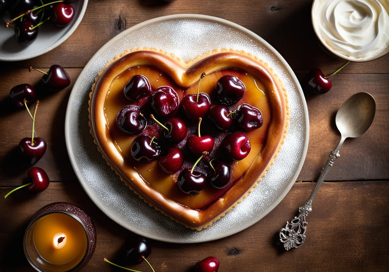 Cherry Tarte Tatin Heart