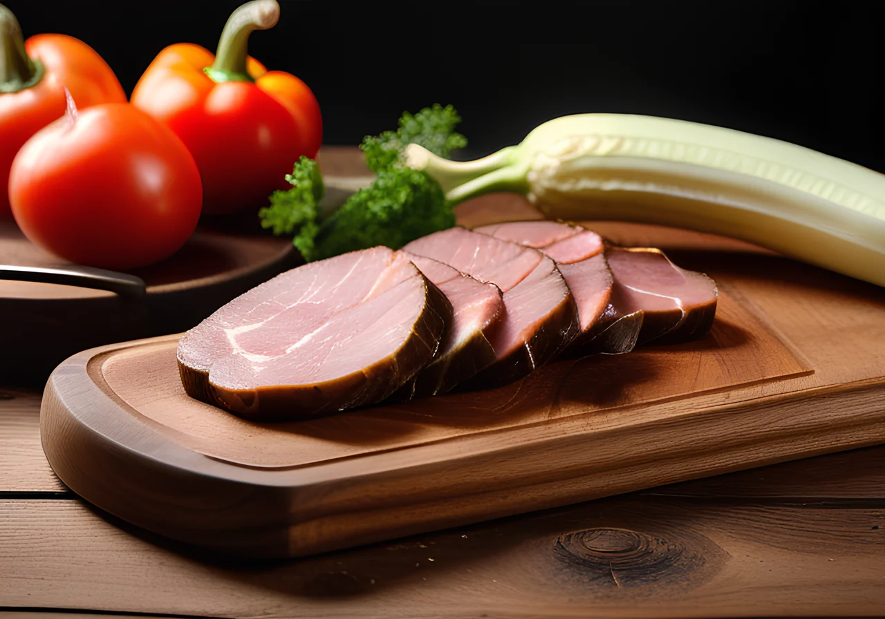 Vegetables and Meat on Raclette