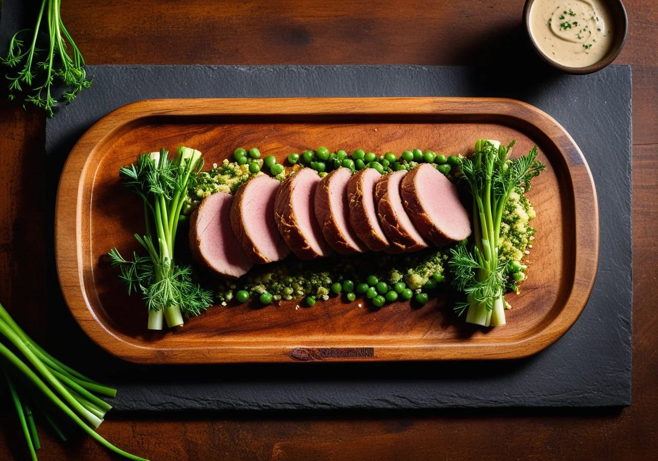 Herb-Crusted Fillet with Creamy Carrot Medley