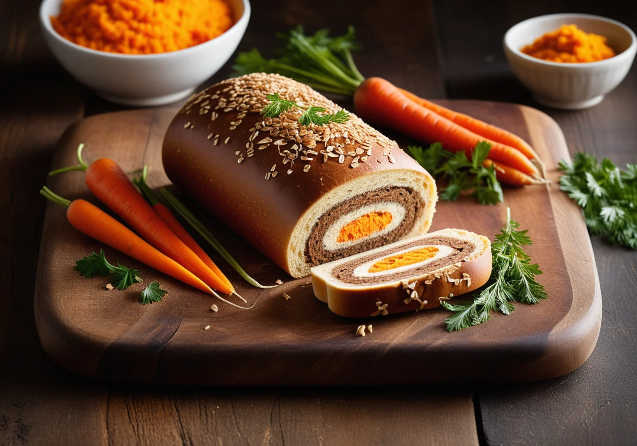 Whole Grain Rolls with Carrot-Date Cream