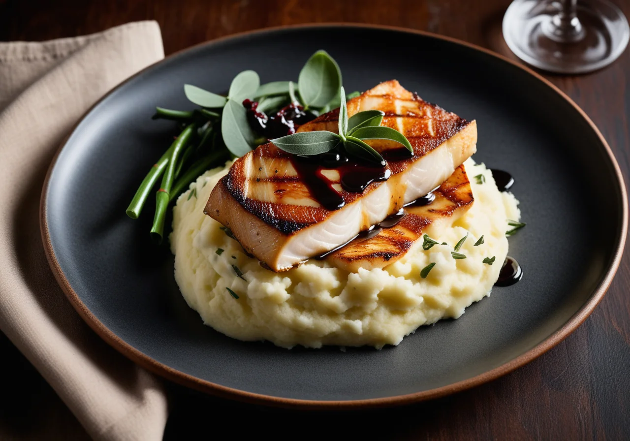 Pan-Seared Perch Fillet with Sage Mashed Potatoes