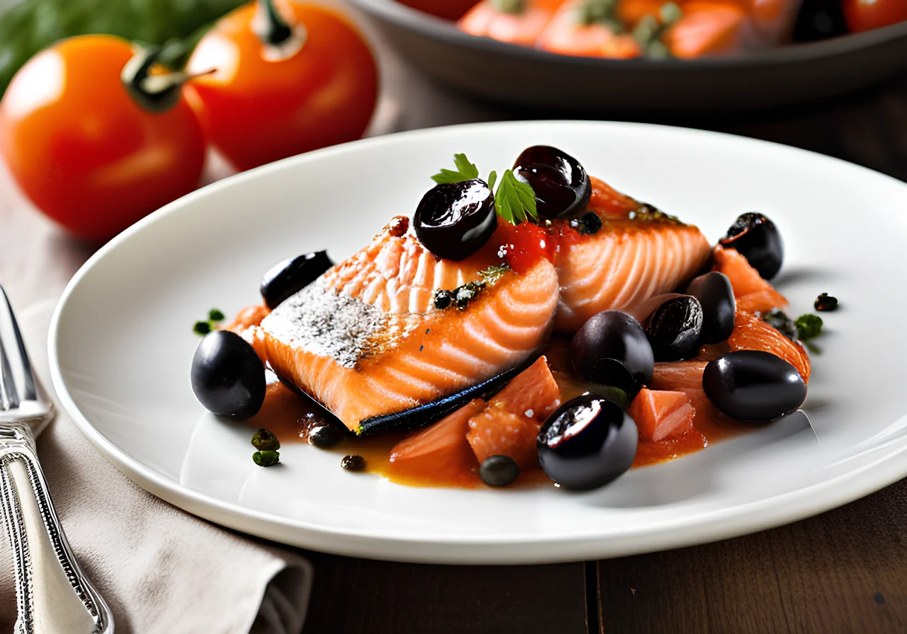 Salmon alla puttanesca