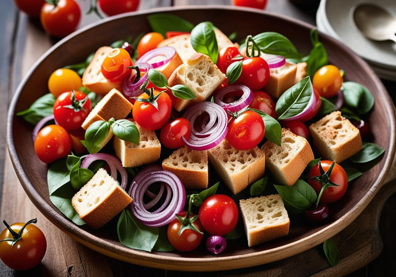 Warm Tomato Bread Salad