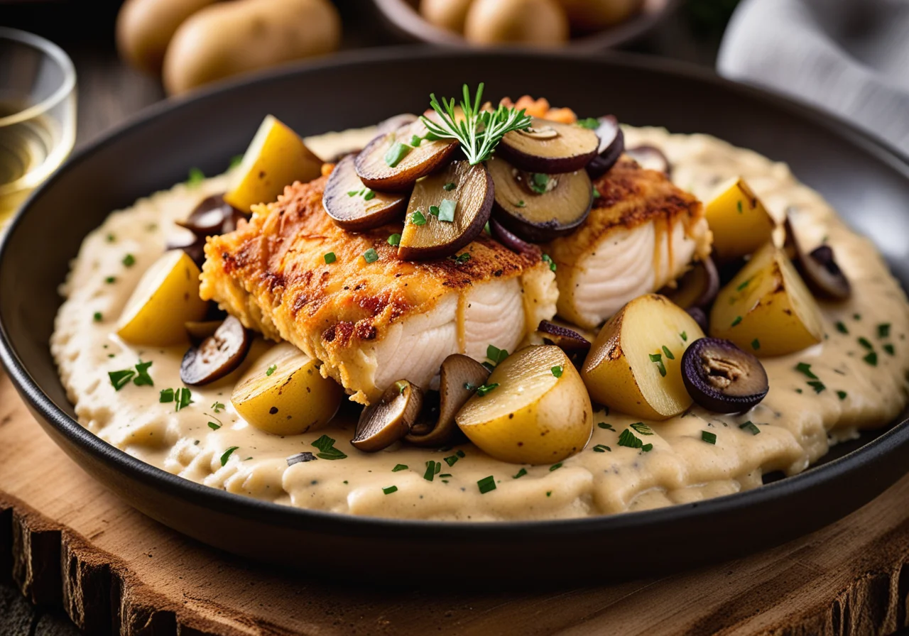 Rockfish with Potato Crust