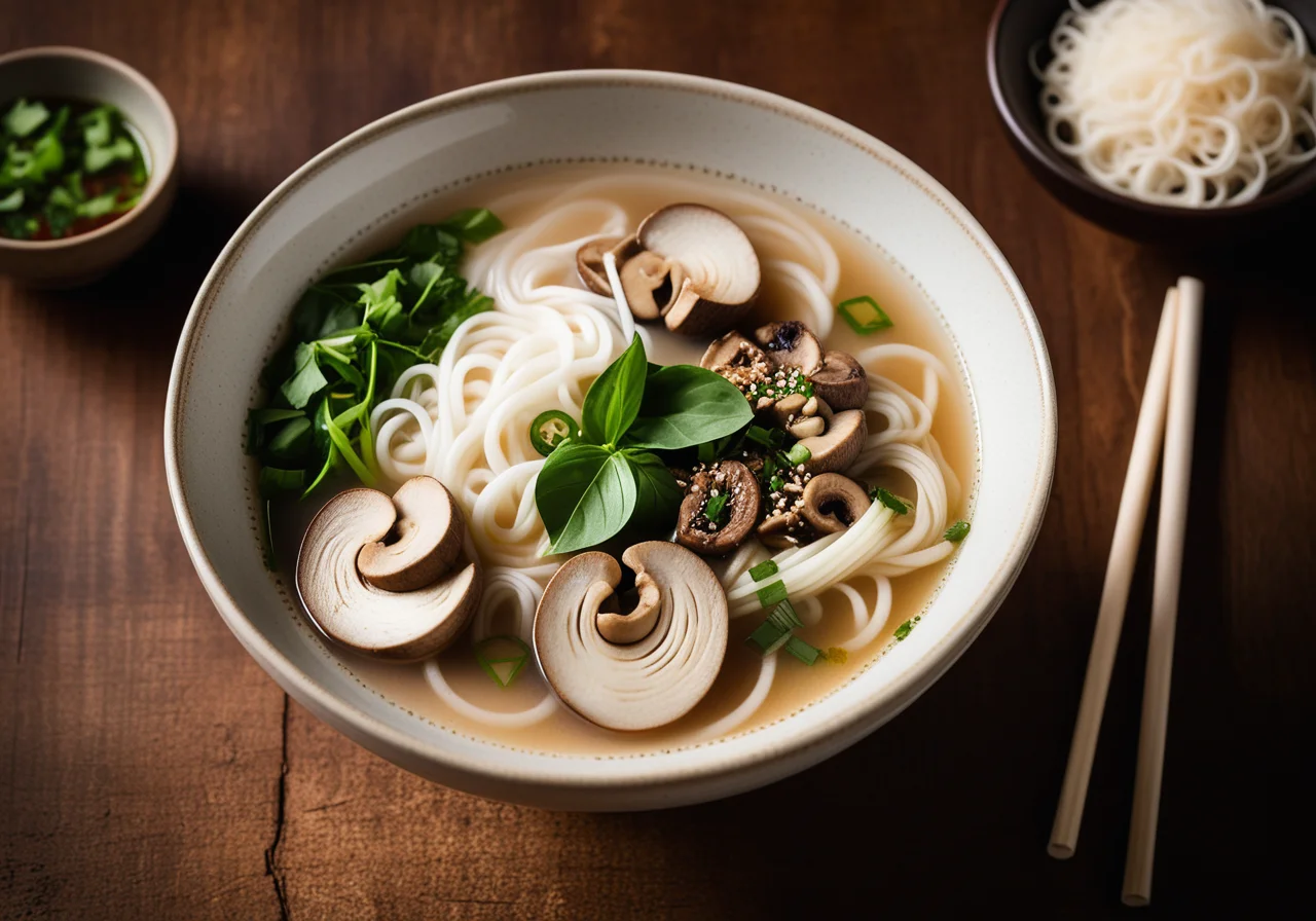 Rice Noodle Soup with Braised Tofu