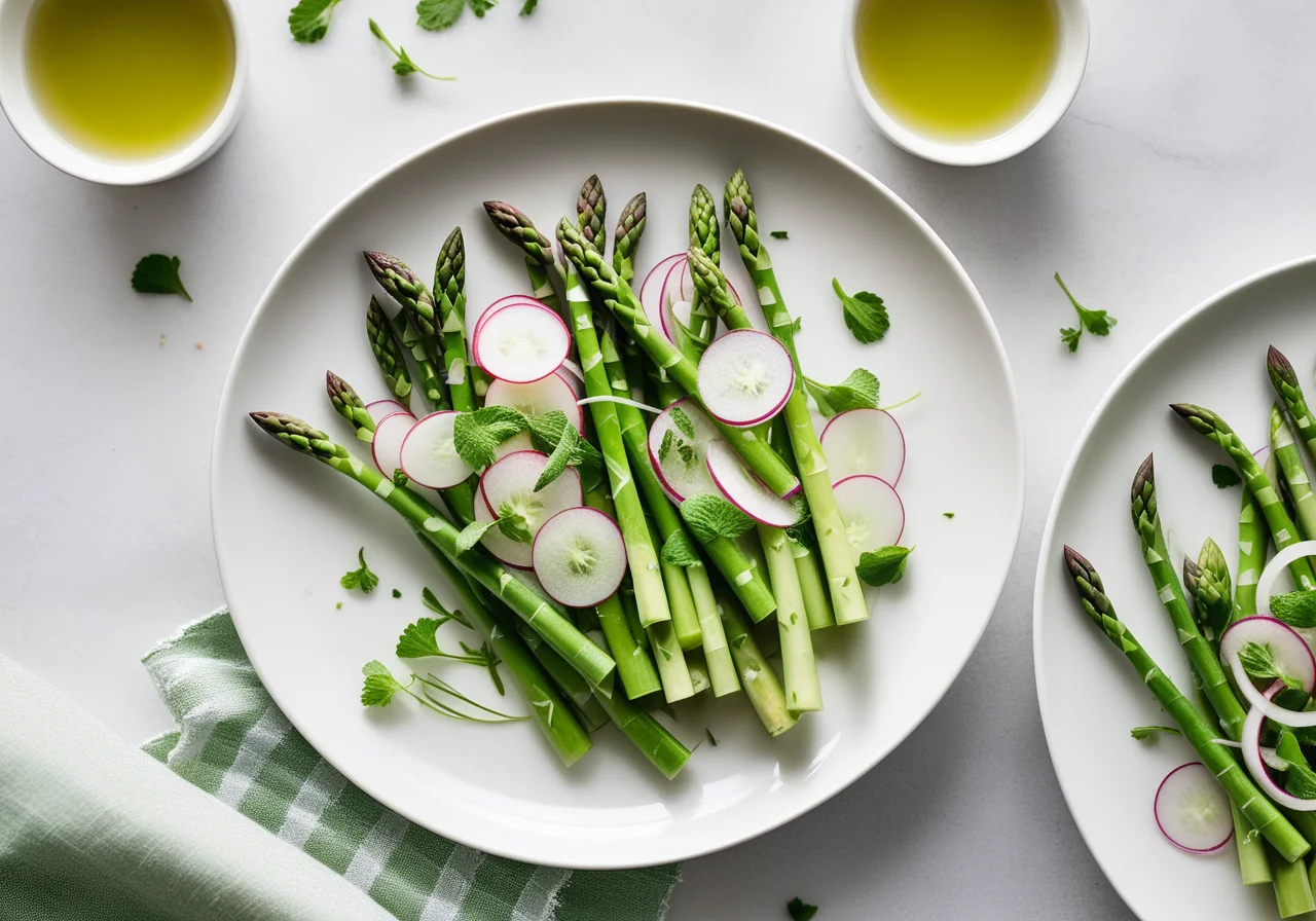 Asparagus Salad in Small Glasses