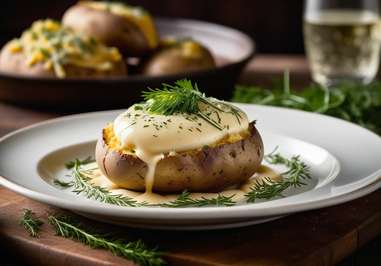Oven Potato with Amaranth Sauce