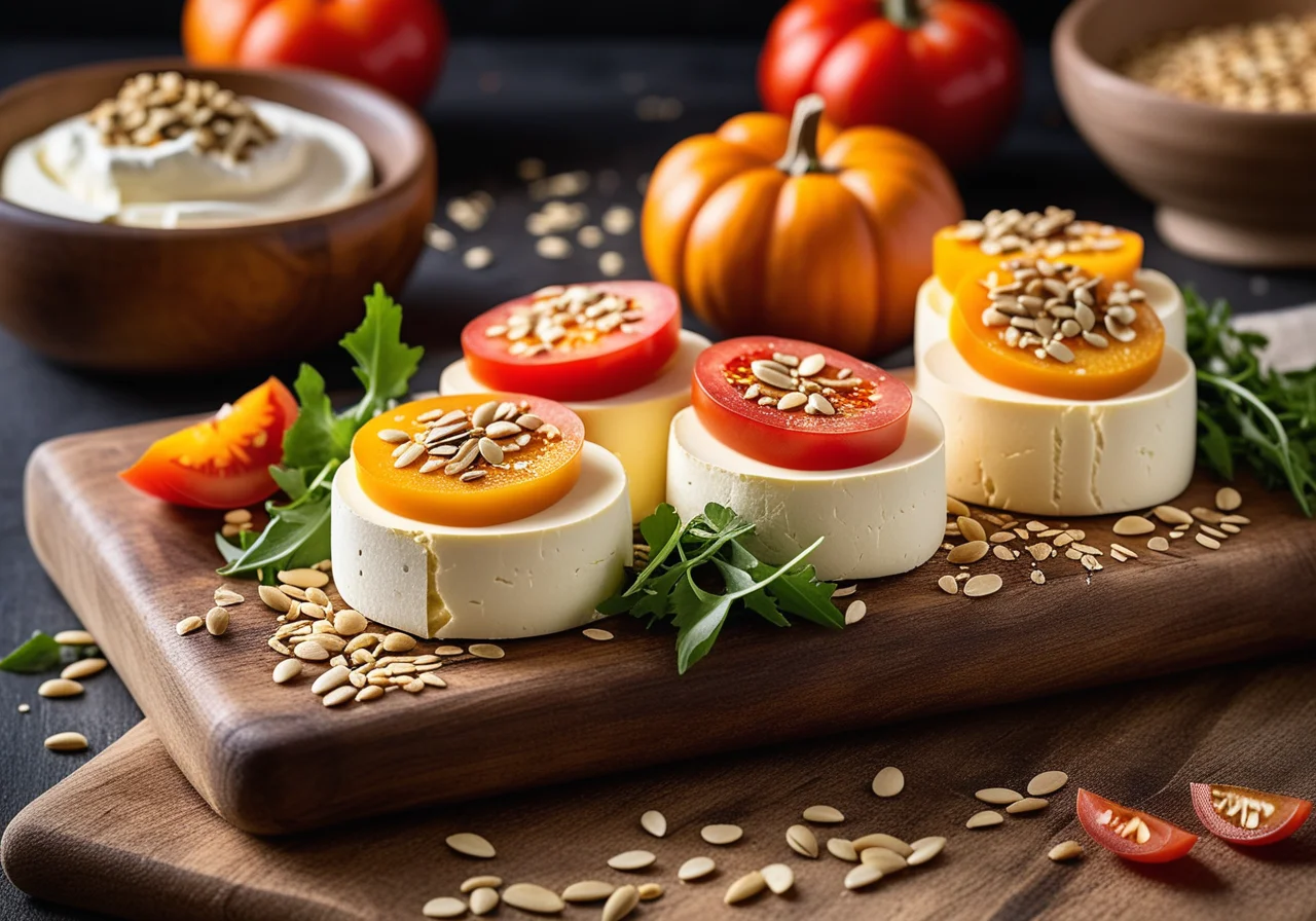 Semmel mit Camembert und Gemüse