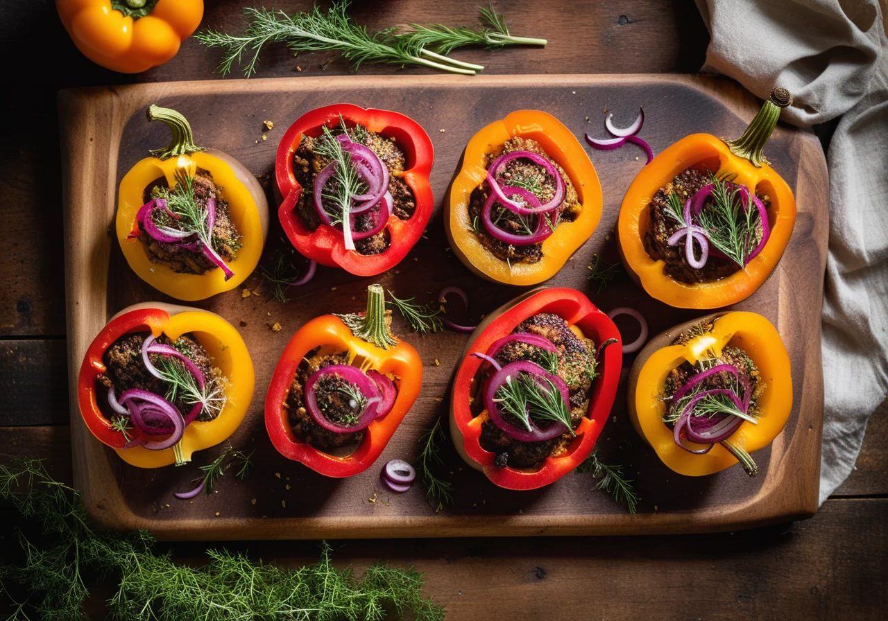 Stuffed Giant Portobello Mushrooms