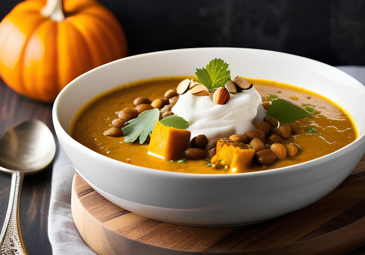 Pumpkin, Lentil and Yogurt Curry