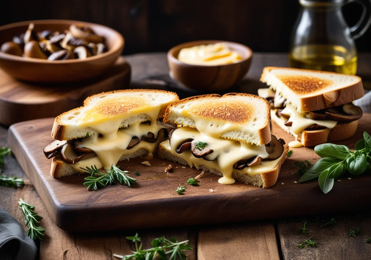 Toast Sandwich with Mushrooms