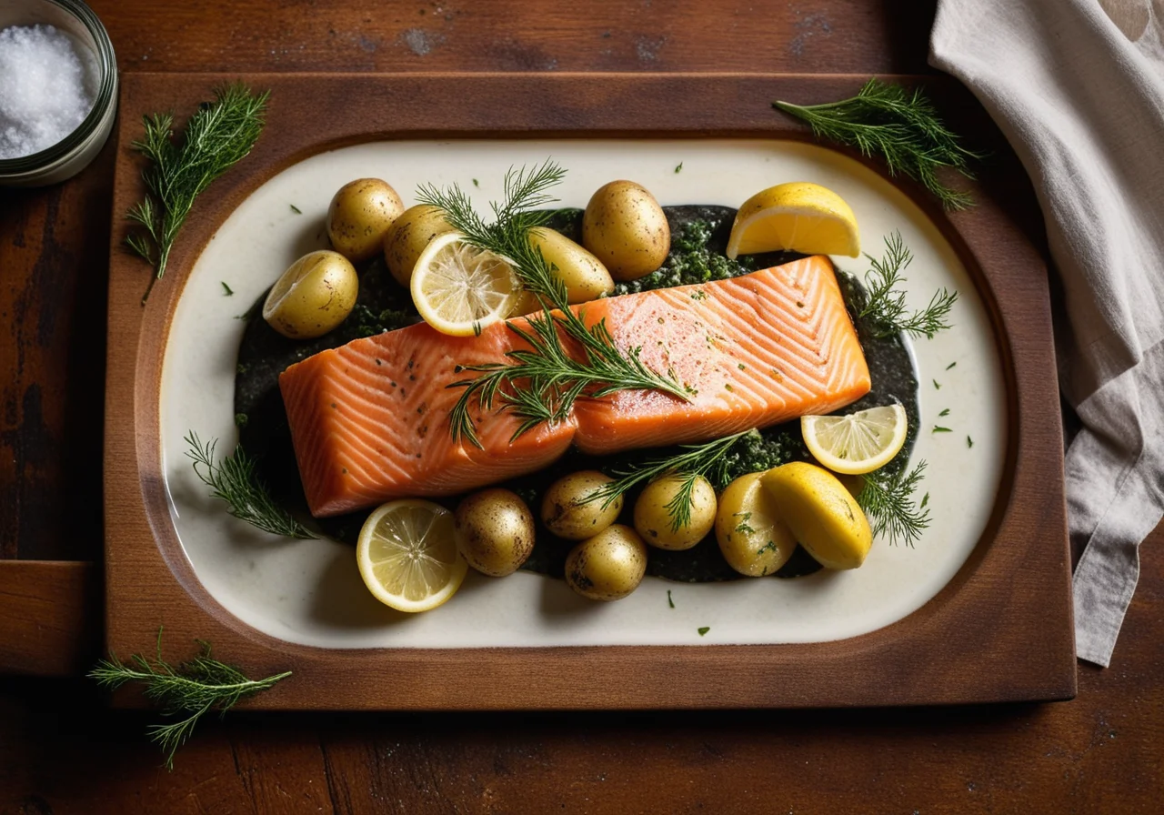 Salmon Trout with Herb Sauce