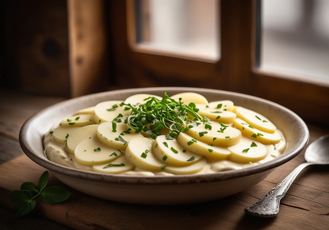 Sprout Potatoes in Creamy Sauce
