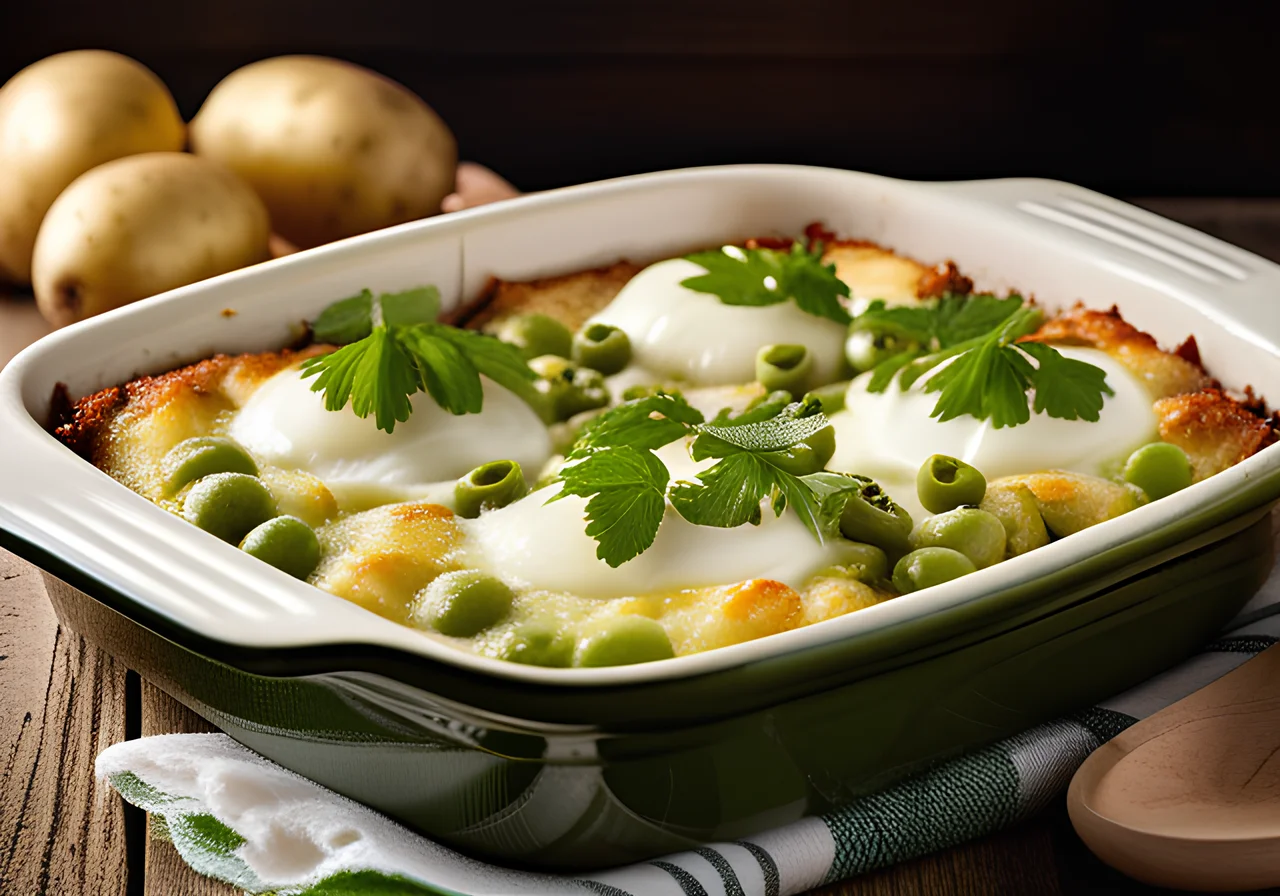 Potato and Sugar Snap Pea Casserole
