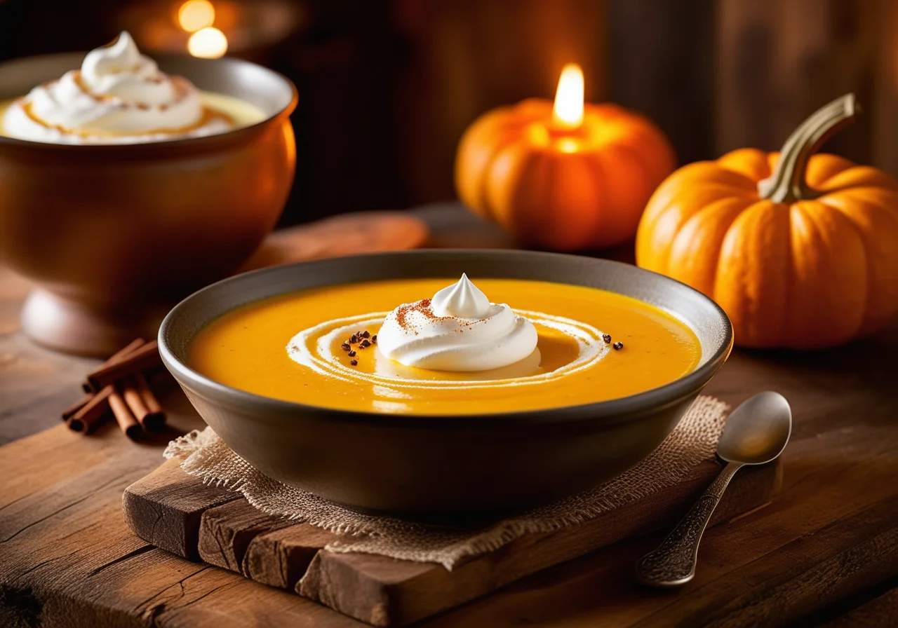 Pumpkin Soup with Cream Cap