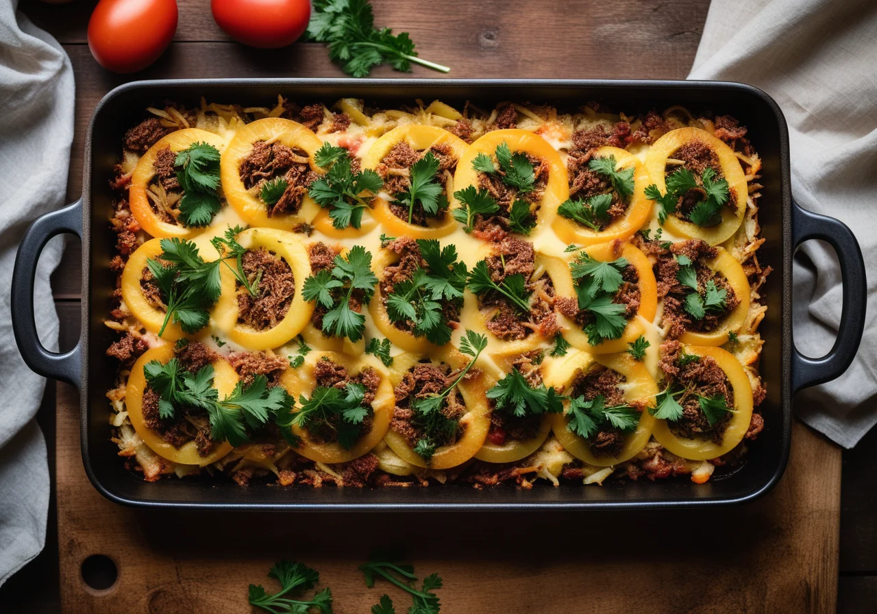 Grandma's Savoy Cabbage Casserole with Ground Meat and Potatoes