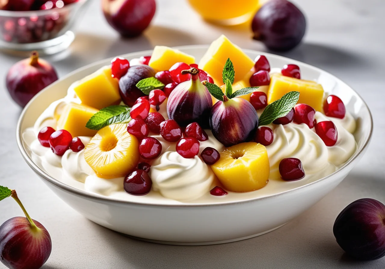 Fruit Salad with Pomegranate Seeds