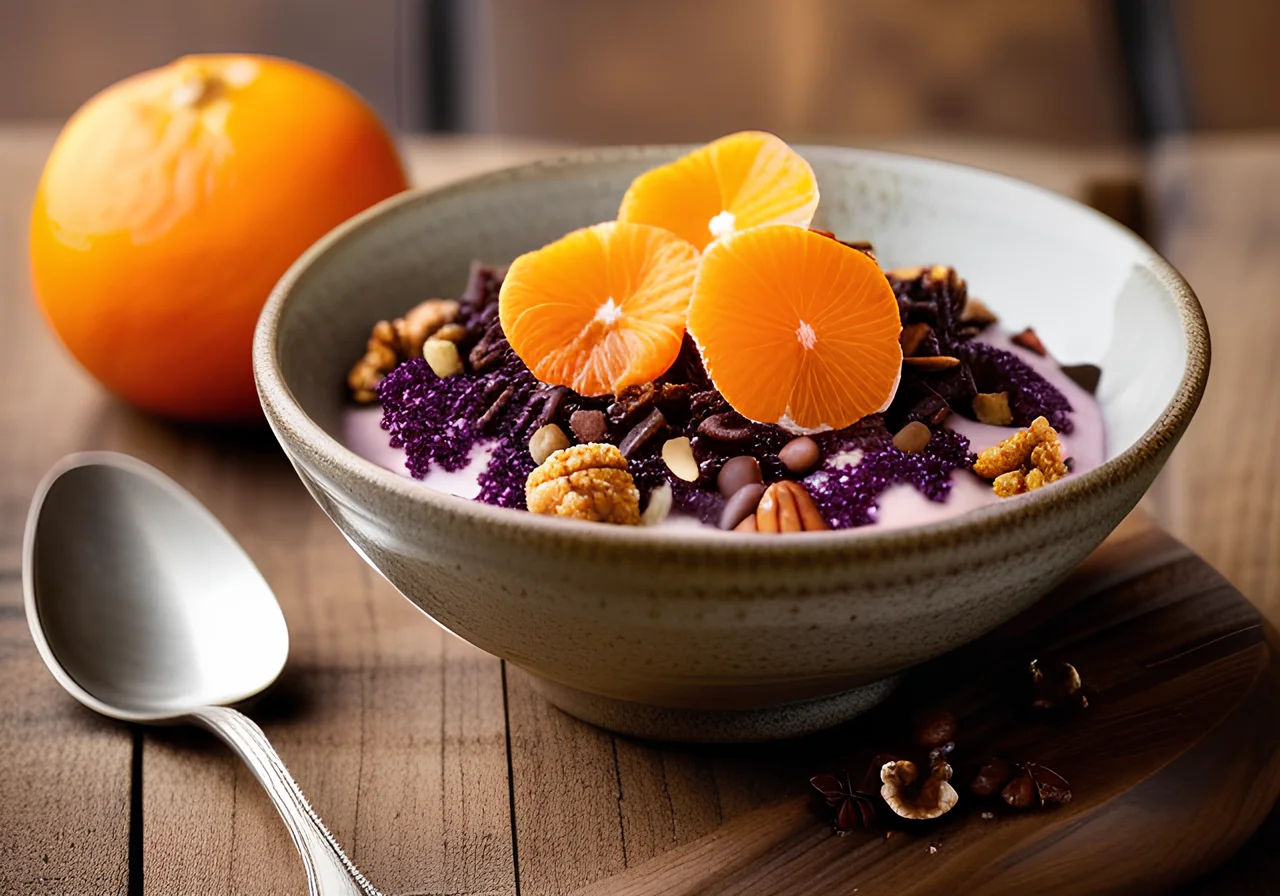 Chia Yogurt with Clementine Puree