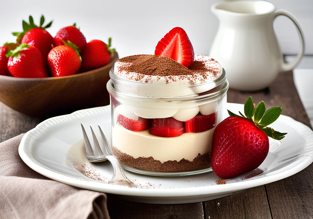 Strawberry Tiramisu in a Glass