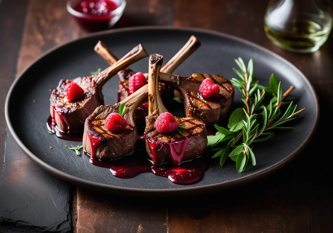 Lamb Chops with Fruity Raspberry Sauce