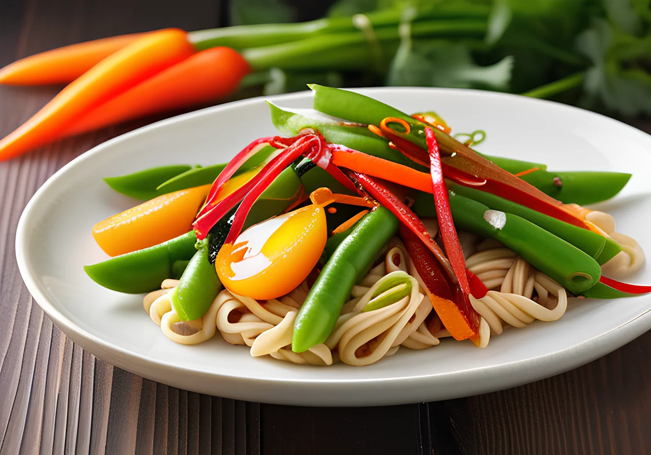 Vegetable Stir-Fry with Egg Noodles