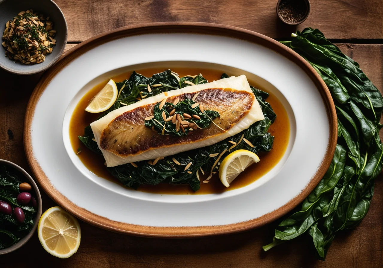 Dorade en papillote with Swiss chard