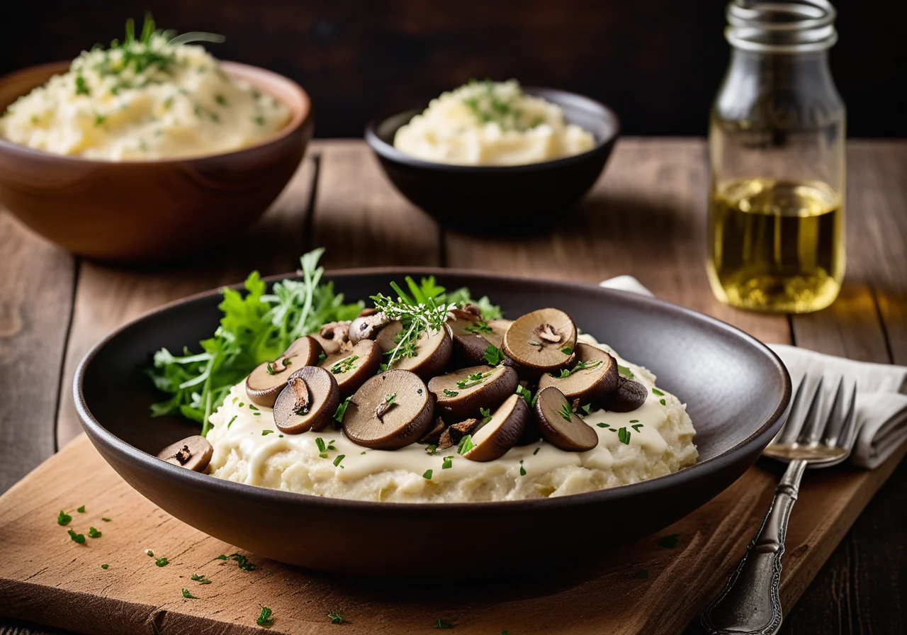 Mushroom Sauerkraut with Creamy Potatoes
