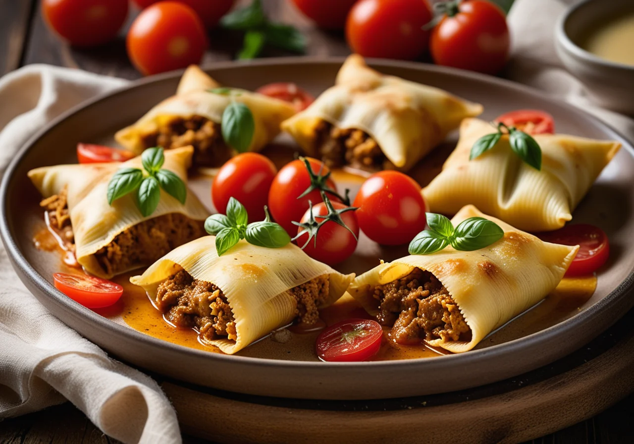 Stuffed Pasta with Ground Beef