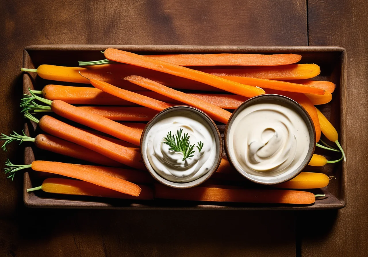 Fried Vegetables with Two Dips